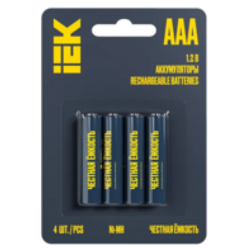 IEK Аккумулятор GREEN Ni-MH AAA 1100мАч (4шт/блистер) (AAK-NIMH-03-1100-L04)