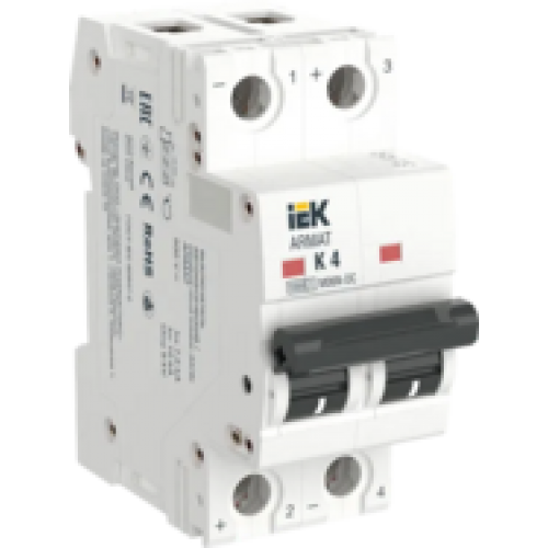 IEK ARMAT Автоматический выключатель M06N-DC 2P K 4А (AR-M06N-2-K004DC)