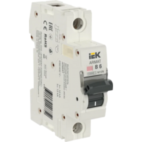 IEK ARMAT Автоматический выключатель M10N 1P B 6А (AR-M10N-1-B006)