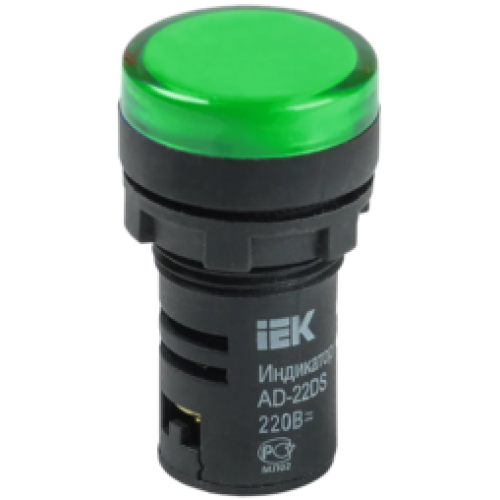IEK Лампа AD22DS(LED)матрица d=22мм зеленый 24В AC/DC (BLS10-ADDS-024-K06)