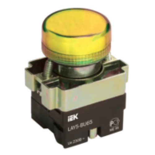 IEK Индикатор LAY5-BU65 d=22мм желтый (BLS50-BU-K05)
