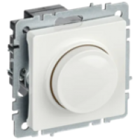 IEK BRITE Светорегулятор поворотно-нажимной 600Вт СС10-1-0-БрБ белый (BR-D20-0600-K01)