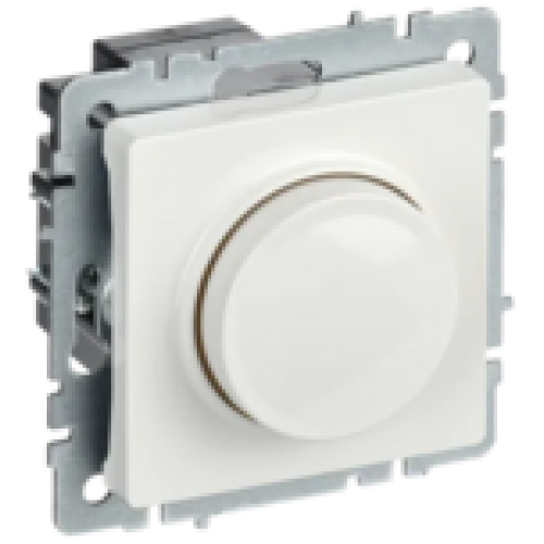 IEK BRITE Светорегулятор поворотно-нажимной 600Вт СС10-1-0-БрБ белый (BR-D20-0600-K01)