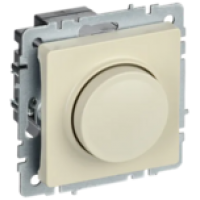 IEK BRITE Светорегулятор поворотно-нажимной 600Вт СС10-1-0-БрКр бежевый (BR-D20-0600-K10)