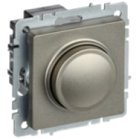 IEK BRITE Светорегулятор поворотно-нажимной 600Вт СС10-1-0-БрШ шампань (BR-D20-0600-K37)