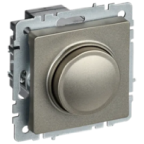 IEK BRITE Светорегулятор поворотно-нажимной 600Вт СС10-1-0-БрШ шампань (BR-D20-0600-K37)