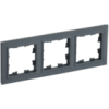 IEK BRITE Рамка 3-местная РУ-3-БрГ графит (BR-M32-K53)