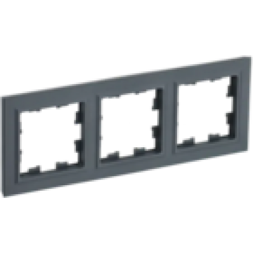 IEK BRITE Рамка 3-местная РУ-3-БрГ графит (BR-M32-K53)