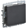 IEK BRITE Выключатель 1-клавишный самовозвратный 10А ВС10-1-4-БрЧ черный (BR-V14-0-10-K02)