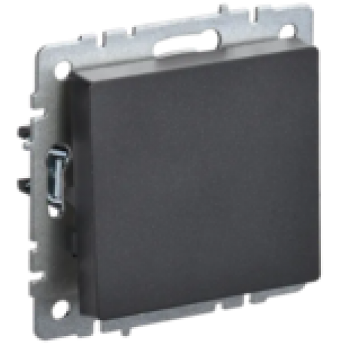 IEK BRITE Выключатель 1-клавишный самовозвратный 10А ВС10-1-4-БрЧ черный (BR-V14-0-10-K02)
