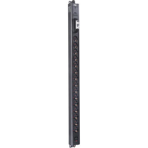 IEK ITK BASE PDU вертикальный PV1111 22U 1 фаза 16А 15 розеток SCHUKO (немецкий стандарт) + 1 розетка C13 кабель 2,6м вилка SCHUKO (немецкий стандарт) (BS-PV12-15D-01C13-11)
