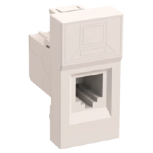 IEK Розетка компьютерная РКИ-10-00-П RJ-45 UTP кат.5e (на 1 модуль) ПРАЙМЕР белая (CKK-40D-RI1-K01)