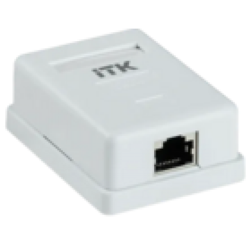 IEK ITK Настенная информационная розетка RJ45 кат.6 FTP 1-порт (CS2-1C06F-12)