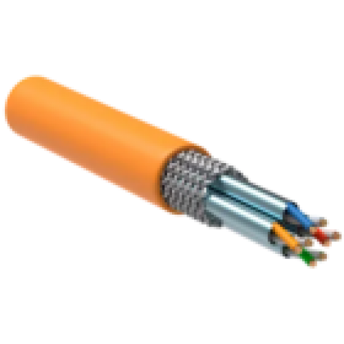 IEK ITK Витая пара S/FTP кат.7 4х2х23AWG solid LSZH нг(А)-HF оранжевый (305м) (LC1-C704-627)