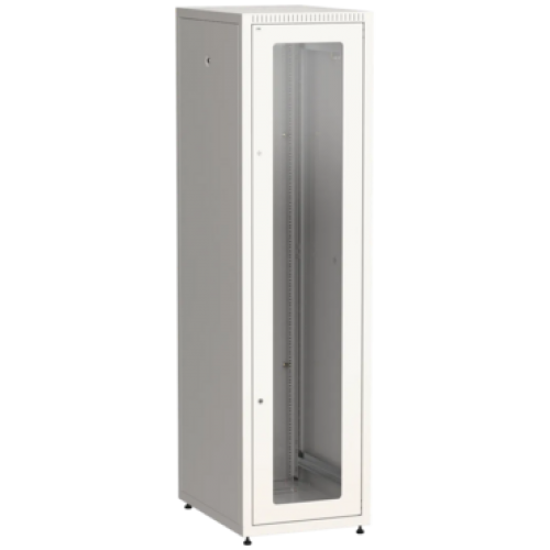 IEK ITK LINEA E Шкаф напольный сетевой 19 47U 600х800мм стеклянная передняя дверь задняя металлическая серый (LE35-47U68-GM)