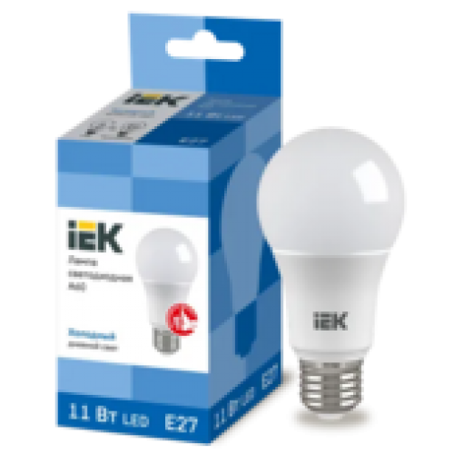IEK Лампа светодиодная A60 шар 11Вт 230В 6500К E27 (LLE-A60-11-230-65-E27)