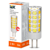 IEK Лампа светодиодная CORN капсула 3Вт 12В 3000К керамика G4 (LLE-CORN-3-012-30-G4)