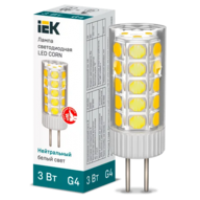 IEK Лампа светодиодная CORN капсула 3Вт 12В 4000К керамика G4 (LLE-CORN-3-012-40-G4)