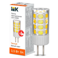 IEK Лампа светодиодная CORN капсула 3,5Вт 230В 3000К керамика G4 (LLE-CORN-4-230-30-G4)