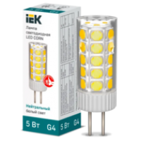 IEK Лампа светодиодная CORN капсула 5Вт 12В 4000К керамика G4 (LLE-CORN-5-012-40-G4)