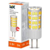 IEK Лампа светодиодная CORN капсула 5Вт 230В 3000К керамика G4 (LLE-CORN-5-230-30-G4)