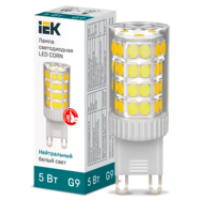 IEK Лампа светодиодная CORN капсула 5Вт 230В 4000К керамика G9 (LLE-CORN-5-230-40-G9)