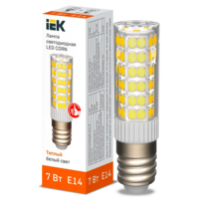 IEK Лампа светодиодная CORN капсула 7Вт 230В 3000К керамика E14 (LLE-CORN-7-230-30-E14)