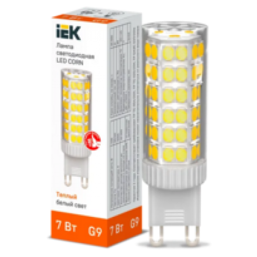 IEK Лампа светодиодная CORN капсула 7Вт 230В 3000К керамика G9 (LLE-CORN-7-230-30-G9)