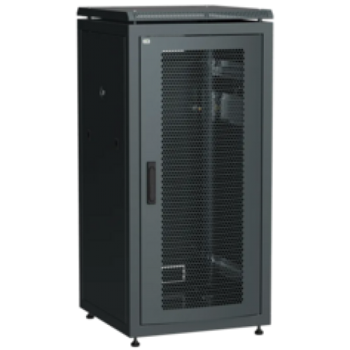 IEK ITK LINEA N Шкаф сетевой 19 18U 600х600мм перфорированная передняя дверь черный (LN05-18U66-P)