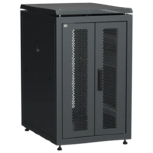 IEK ITK LINEA N Шкаф сетевой 19 18U 600х800мм двери передняя двустворчатая перфорированная задняя перфорированная черный (LN05-18U68-2PP)