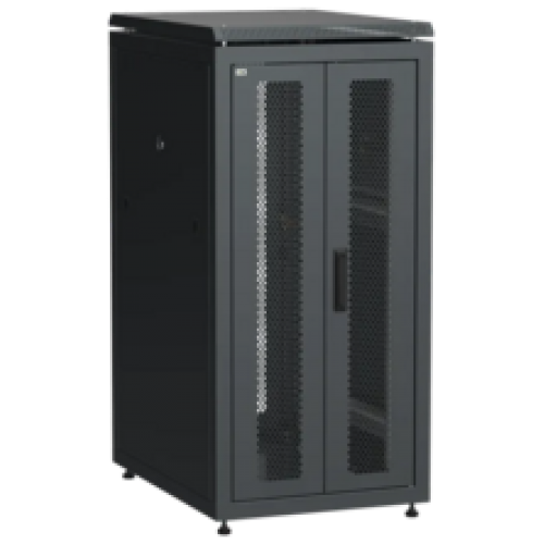 IEK ITK LINEA N Шкаф сетевой 19 24U 600х800мм двери передняя двустворчатая перфорированная задняя перфорированная черный (LN05-24U68-2PP)