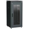 IEK ITK LINEA N Шкаф сетевой 19 28U 600х800мм стеклянная передняя дверь задняя металлическая черный (LN05-28U68-GM)