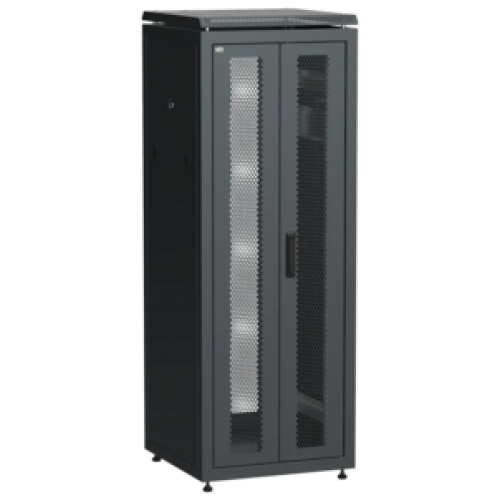 IEK ITK LINEA N Шкаф сетевой 19 33U 600х600мм двери передняя двустворчатая перфорированная задняя перфорированная черный (LN05-33U66-2PP)