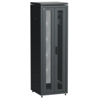 IEK ITK LINEA N Шкаф сетевой 19 38U 600х600мм двери передняя двустворчатая перфорированная задняя перфорированная черный (LN05-38U66-2PP)