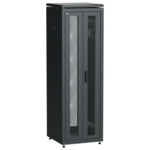 IEK ITK LINEA N Шкаф сетевой 19 38U 600х600мм двери передняя двустворчатая перфорированная задняя перфорированная черный (LN05-38U66-2PP)