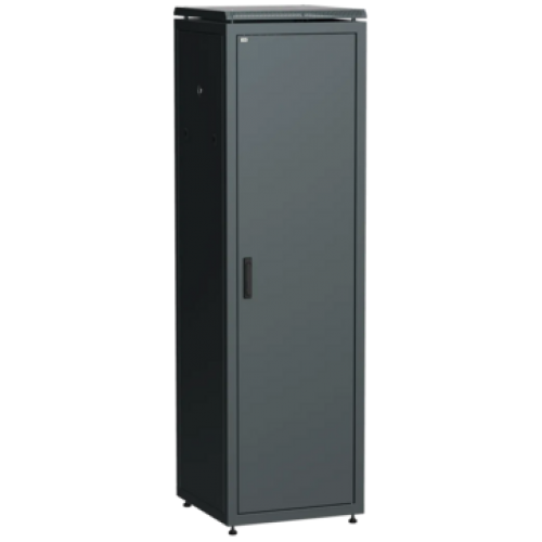 IEK ITK LINEA N Шкаф сетевой 19 42U 600х800мм металлическая передняя дверь черный (LN05-42U68-M)