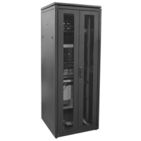 IEK ITK LINEA N Шкаф напольный 42U 800х600мм дверь передняя перфорированная задняя распашная перфорированная черный RAL9005 (LN05-42U86-P2P-SBZ)