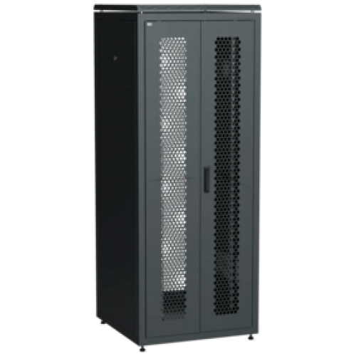 IEK ITK LINEA N Шкаф сетевой 19 42U 800х800мм двустворчатая перфорированная дверь задняя перфорированная черный (LN05-42U88-2PP)