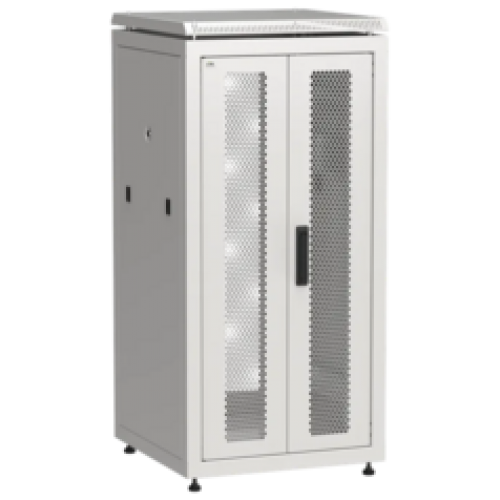 IEK ITK LINEA N Шкаф сетевой 19 24U 600х600мм двери передняя двустворчатая перфорированная задняя перфорированная серый (LN35-24U66-2PP)