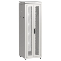 IEK ITK LINEA N Шкаф сетевой 19 38U 600х600мм двери передняя двустворчатая перфорированная задняя перфорированная серый (LN35-38U66-2PP)