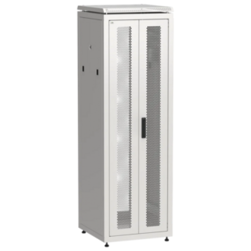 IEK ITK LINEA N Шкаф сетевой 19 38U 600х600мм двери передняя двустворчатая перфорированная задняя перфорированная серый (LN35-38U66-2PP)