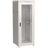 IEK ITK LINEA N Шкаф сетевой 19 42U 800х800мм стеклянная передняя дверь задняя металлическая серый (LN35-42U88-GM)
