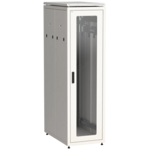 IEK ITK LINEA N Шкаф напольный сетевой 19 47U 800х1000мм стеклянная передняя дверь задняя перфорированная серый (LN35-47U81-GP)