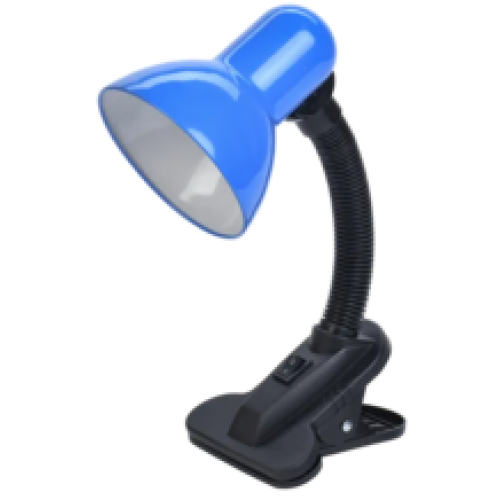 IEK LIGHTING Светильник настольный 1001 на прищепке Е27 синий (LNNL1-1001-2-VV-40-K07)