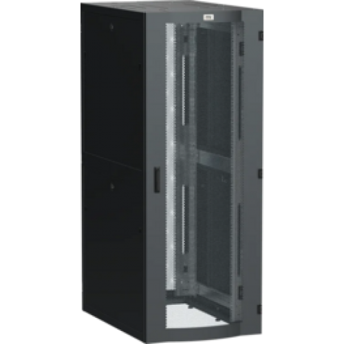 IEK ITK LINEA S Шкаф серверный 19 42U 800х1200мм передняя дверь двухстворчатая перфорированная задняя дверь перфорированная черный RAL 9005 (LS05-42U82-2PP)
