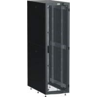 IEK ITK LINEA S Шкаф серверный 19 48U 600х1000мм передняя дверь двухстворчатая перфорированная задняя дверь перфорированная черный RAL 9005 (LS05-48U61-2PP)