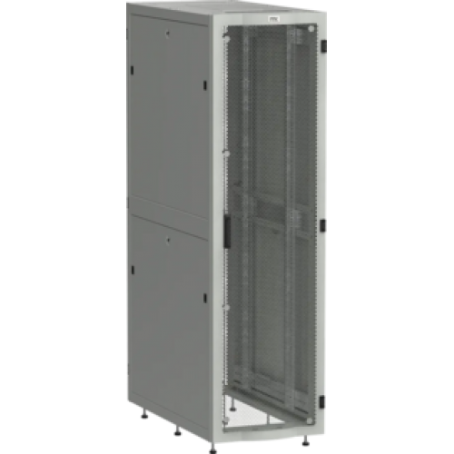 IEK ITK LINEA S Шкаф серверный 19 42U 600х1000мм передняя дверь двухстворчатая перфорированная задняя дверь перфорированная серый RAL 7035 (LS35-42U61-2PP)