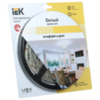 IEK Лента светодиодная 5м блистер LSR-3528WW60-4.8-IP65-12V-eco (LSR1-1-060-65-1-05)
