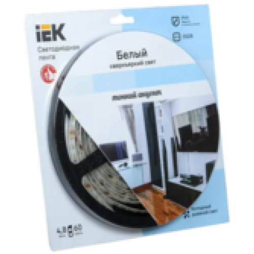 IEK Лента светодиодная 5м блистер LSR-3528W60-4.8-IP65-12V-eco (LSR1-2-060-65-1-05)