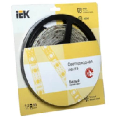 IEK Лента светодиодная 5м блистер LSR-5050WW30-7,2-IP65-12V (LSR2-1-030-65-1-05)